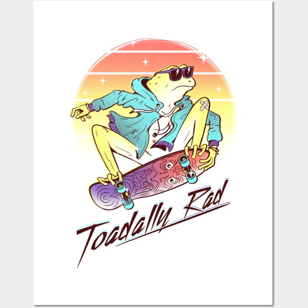 Toadally Rad Retro Skater Wall Art by Gammaray